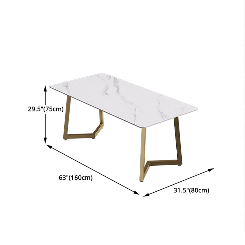 Nordic Style 1/2/5/7 Pieces Dinette Set White Sintered Stone Top Dining Table Set