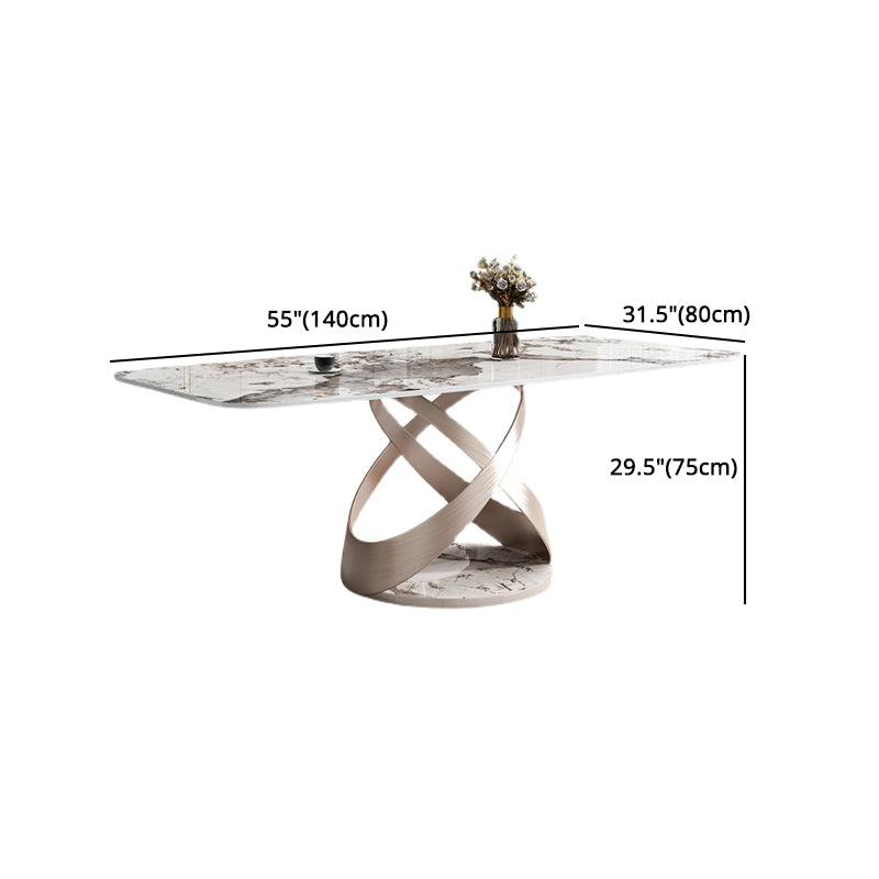 Contemporary 1/4/5/7 Pieces Dining Set Sintered Stone Dining Table for Kitchen