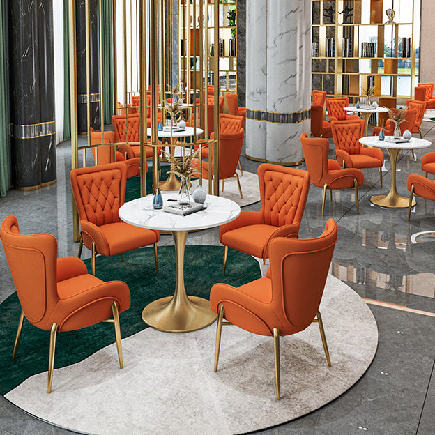 Glam Style 1/2/3/4/5 Pieces Dining Set Stone Top Dining Furniture Set for Living Room