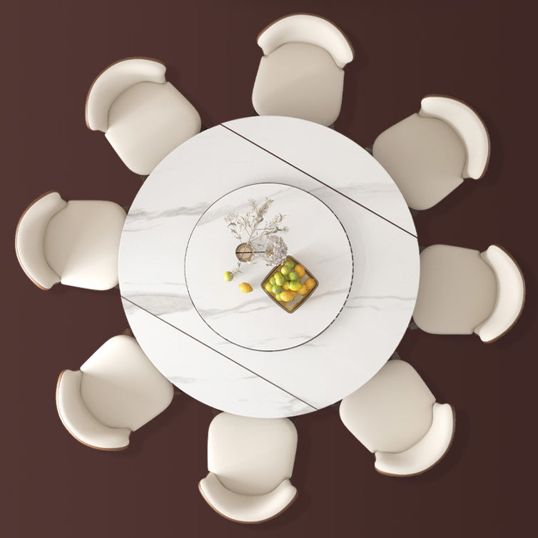 Modern Style 1/3/4/5/7/9 Pieces Dining Sintered Stone Dining Table Set with Metal Legs