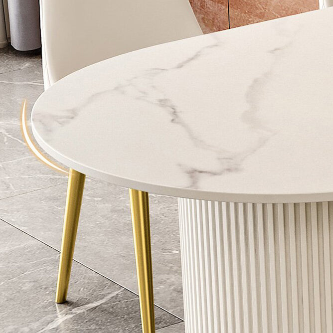 Glam 1/2/4/5/7 Pieces Table and Chair Set White Dining Table with Chairs