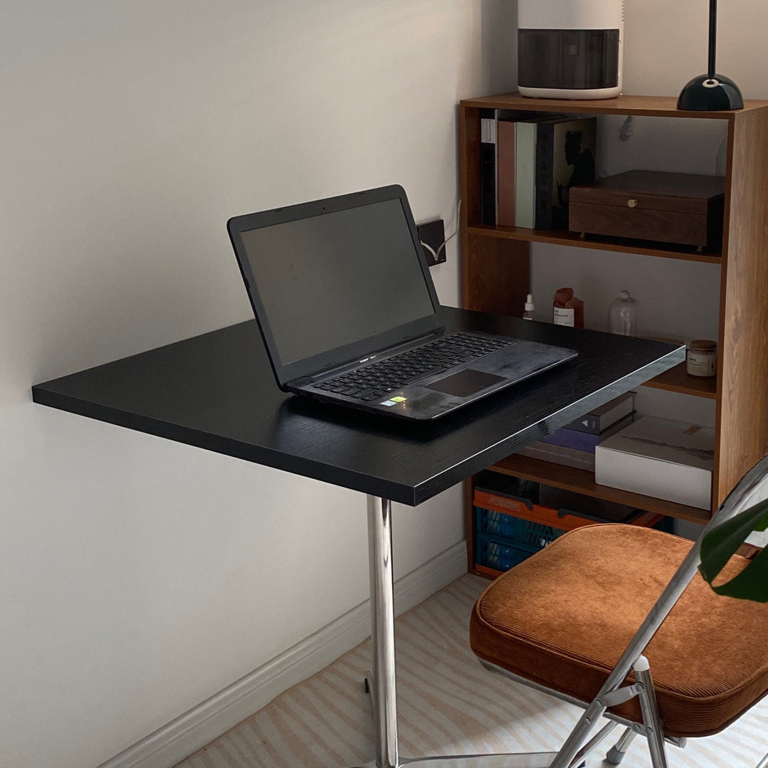 Mesa de comedor de madera sólida Mesa de comedor industrial para el hogar con base de acero inoxidable