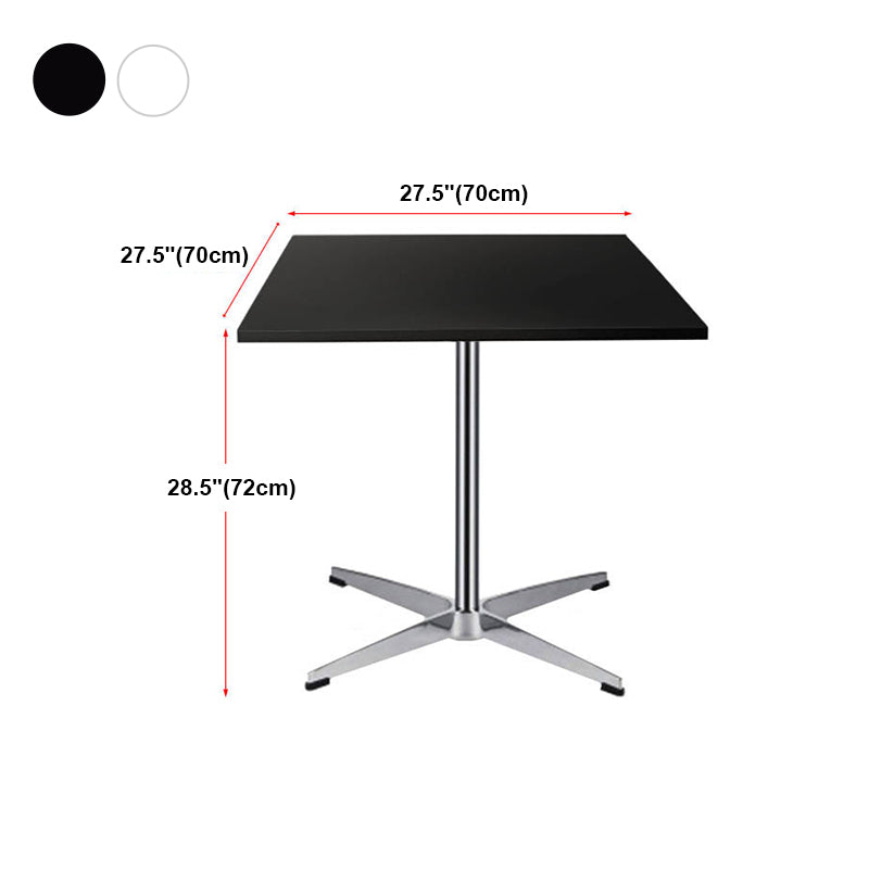 Mesa de comedor de madera sólida Mesa de comedor industrial para el hogar con base de acero inoxidable