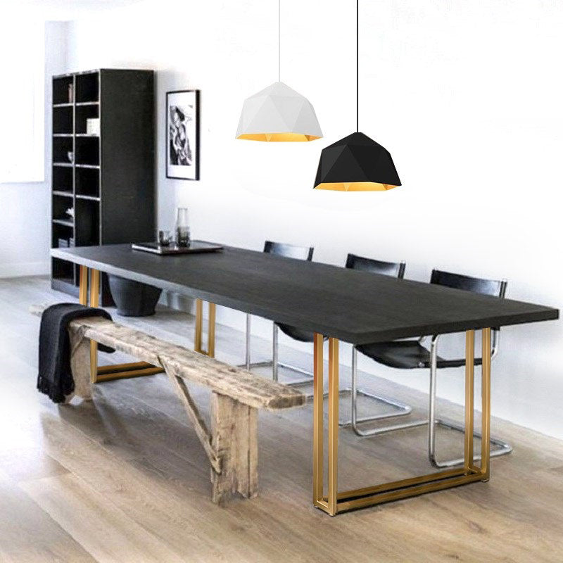 Colección de comedor de madera sólida de pino mesa de rectángulo de lujo tradicional