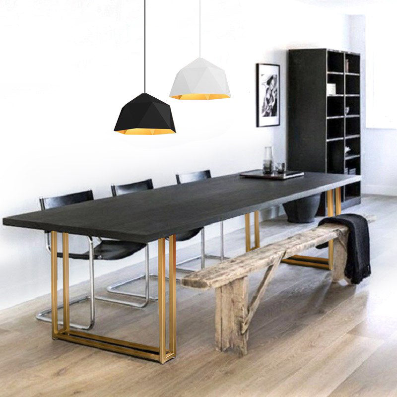 Colección de comedor de madera sólida de pino mesa de rectángulo de lujo tradicional
