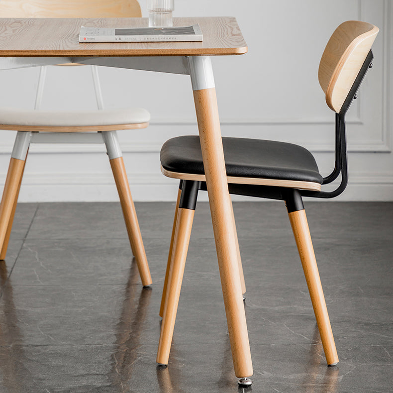 Eettafel in industriële stijl MDF 4 poten Eettafel voor eetkamer