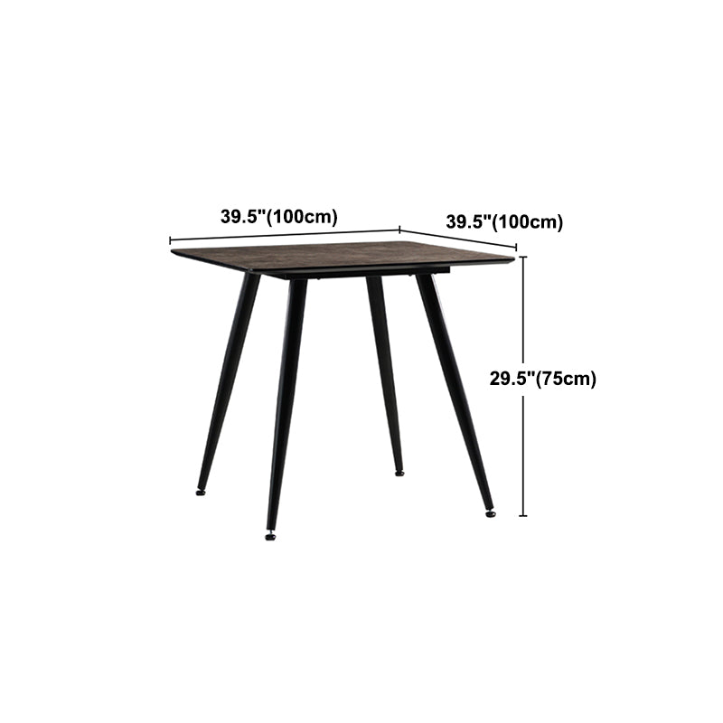 Eettafel in industriële stijl MDF 4 poten Eettafel voor eetkamer
