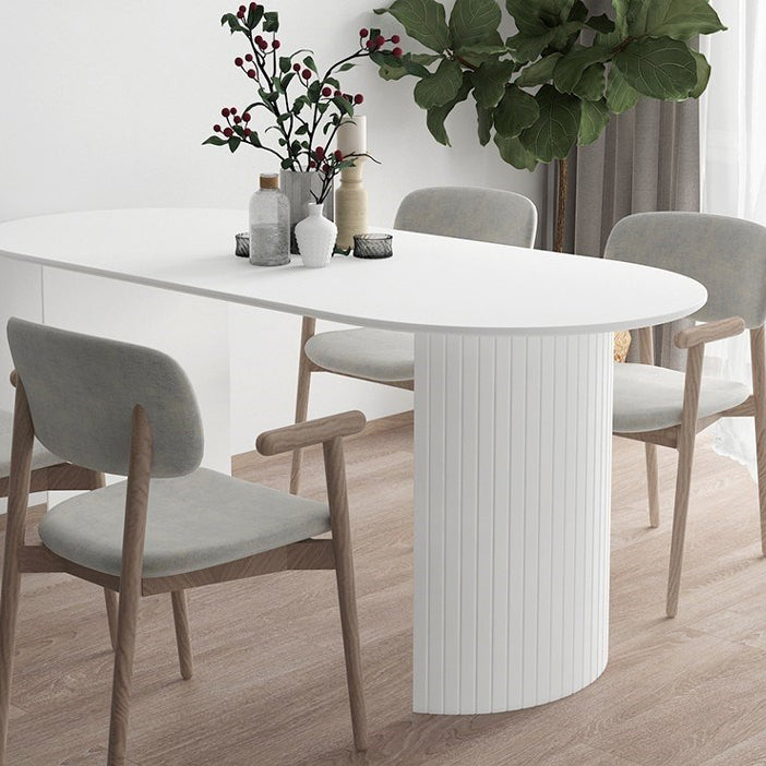 Sintered Stone Esstisch Einfachheit Doppelte Sockstisch für Esszimmer