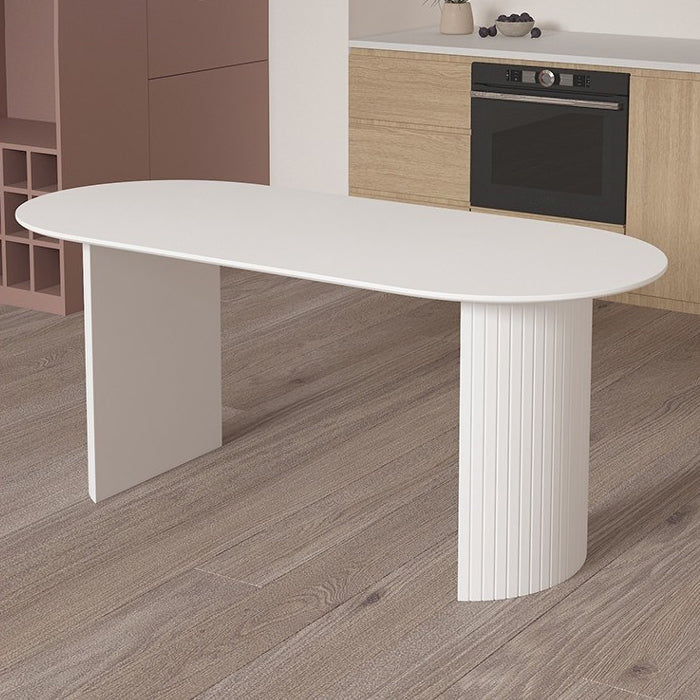 Sintered Stone Esstisch Einfachheit Doppelte Sockstisch für Esszimmer