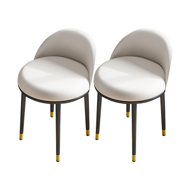 Sillas de comedor tapizadas con respaldo sólido sin brazos de diseño nórdico