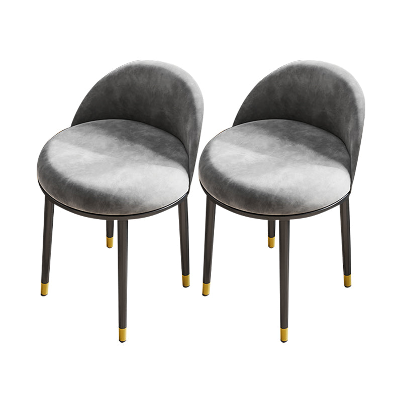 Sillas de comedor tapizadas con respaldo sólido sin brazos de diseño nórdico