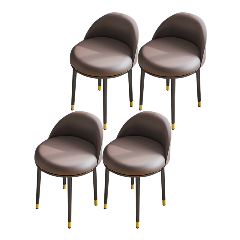 Sillas de comedor tapizadas con respaldo sólido sin brazos de diseño nórdico