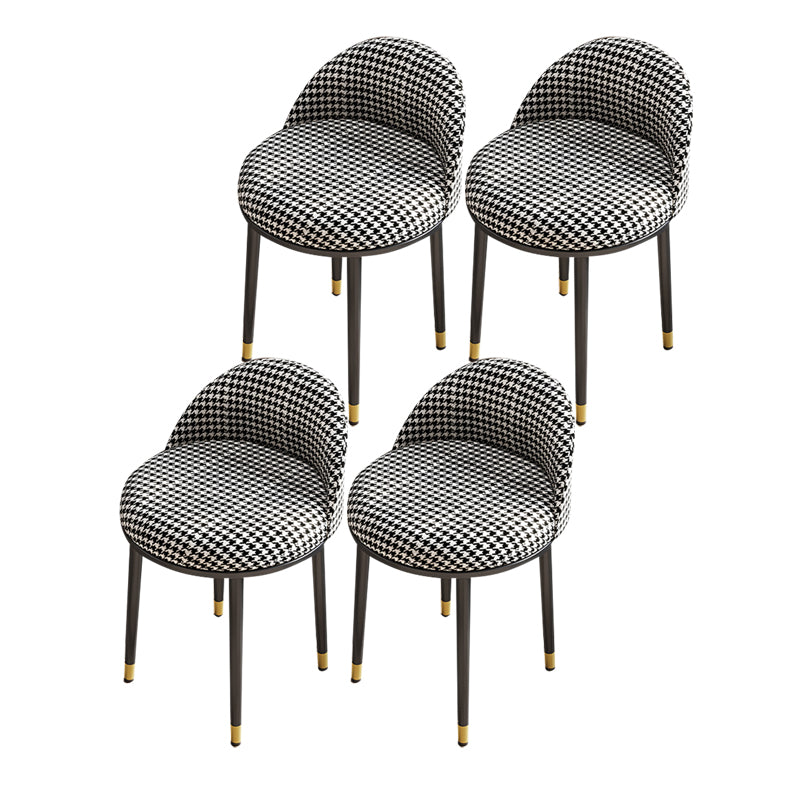 Sillas de comedor tapizadas con respaldo sólido sin brazos de diseño nórdico