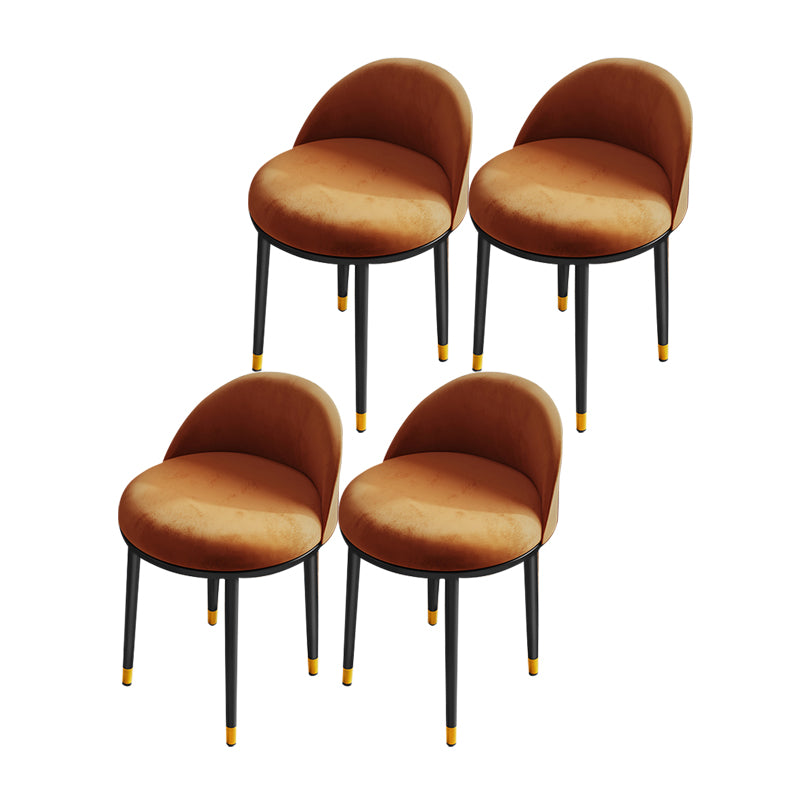 Sillas de comedor tapizadas con respaldo sólido sin brazos de diseño nórdico