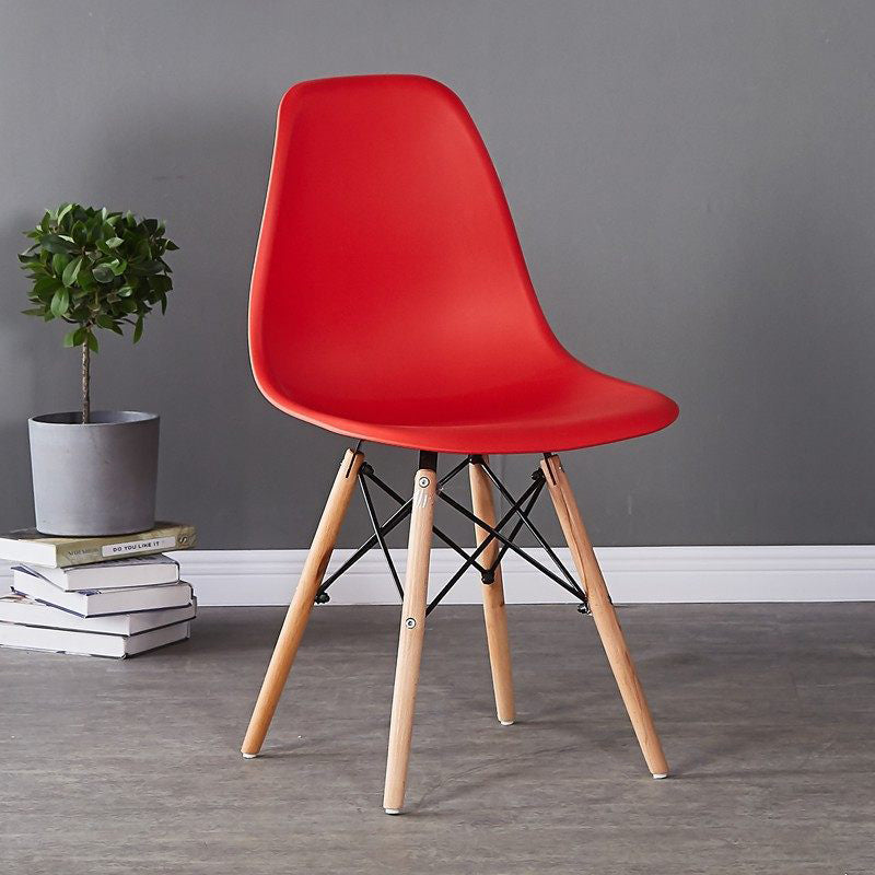 Silla de comedor de cocina escandinava de madera sólida sólida