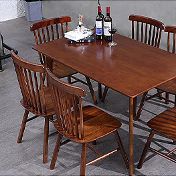Silla auxiliar de madera contemporánea con acabado mate, respaldo de listones, silla de comedor