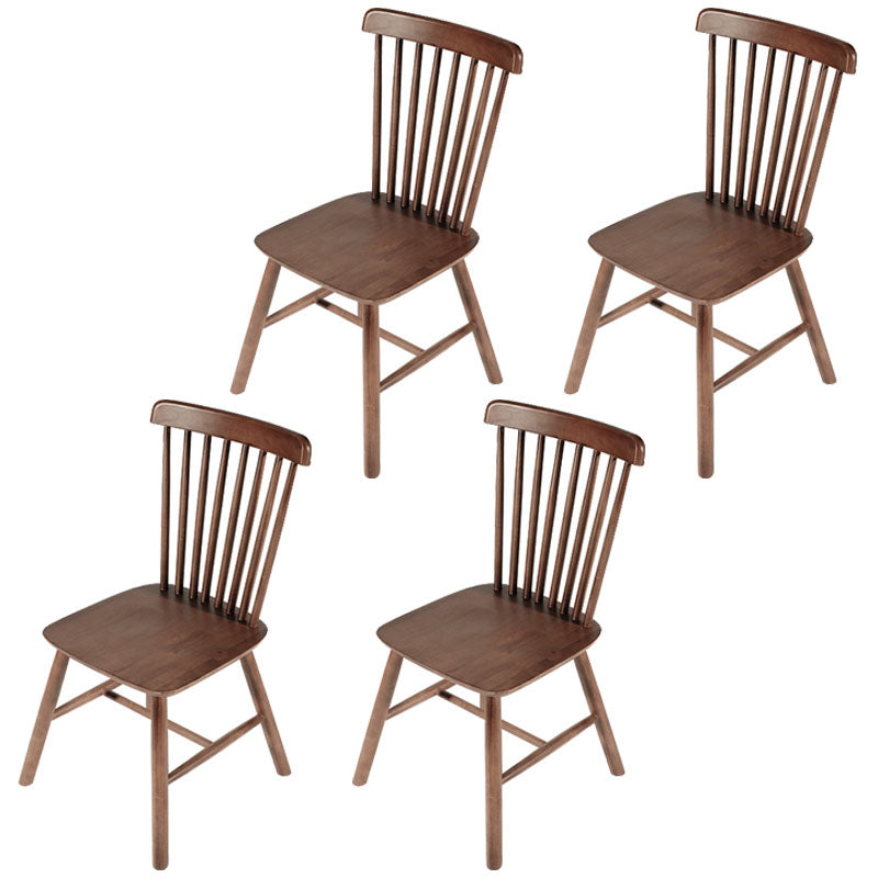 Silla auxiliar de madera contemporánea con acabado mate, respaldo de listones, silla de comedor