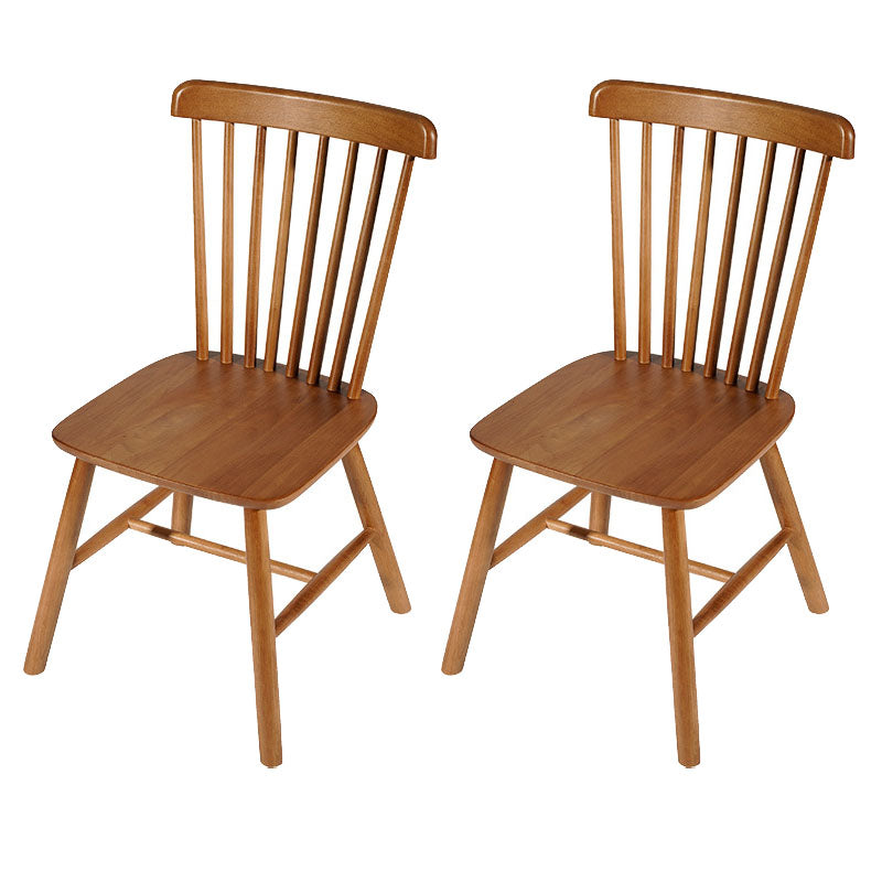 Silla auxiliar de madera contemporánea con acabado mate, respaldo de listones, silla de comedor