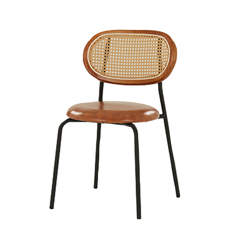 La imitación de cuero del diseño industrial que cena las sillas abre la silla lateral trasera