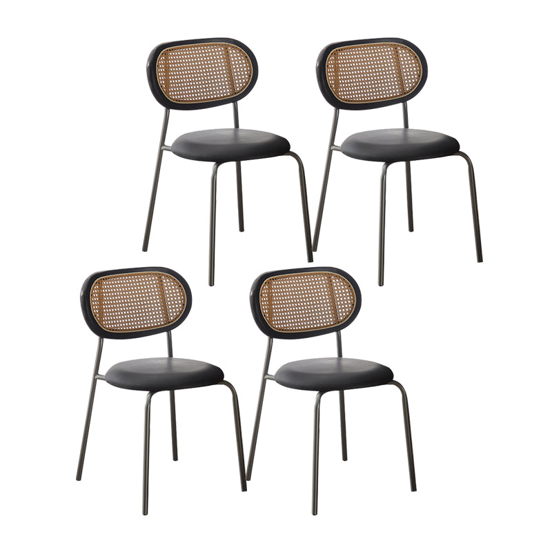 La imitación de cuero del diseño industrial que cena las sillas abre la silla lateral trasera