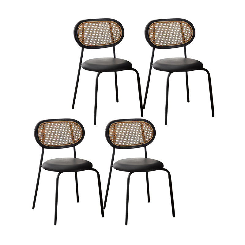 La imitación de cuero del diseño industrial que cena las sillas abre la silla lateral trasera