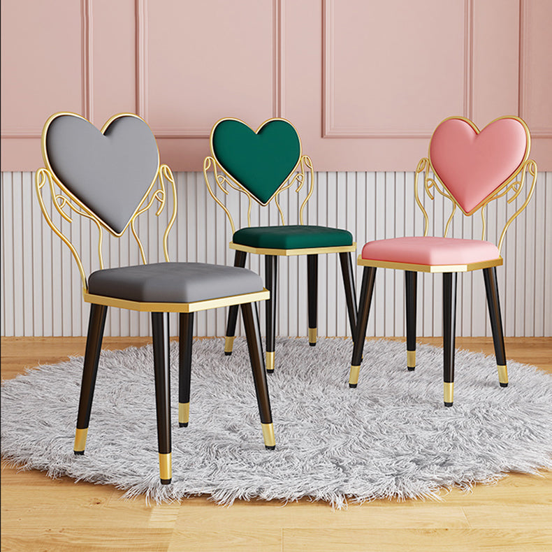 Sillas laterales de comedor de tela de diseño nórdico, silla lateral con respaldo abierto para el hogar