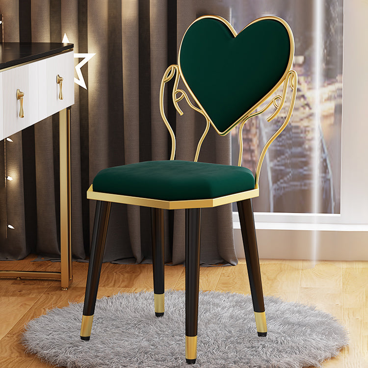 Sillas laterales de comedor de tela de diseño nórdico, silla lateral con respaldo abierto para el hogar