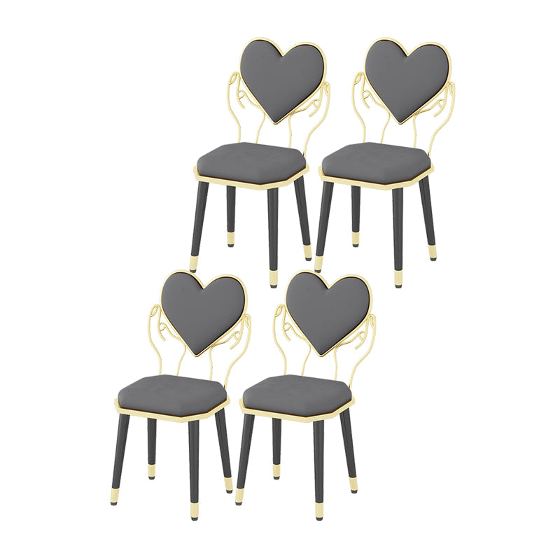 Sillas laterales de comedor de tela de diseño nórdico, silla lateral con respaldo abierto para el hogar