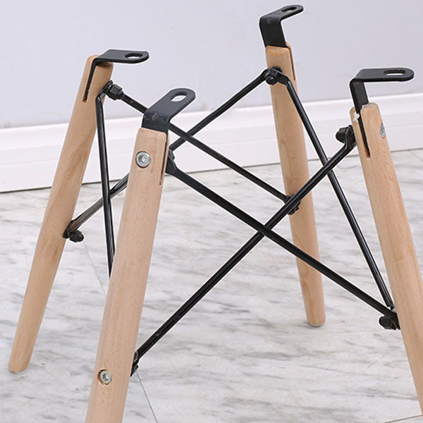Sedia laterale di faggio contemporanea sedia opaca finitura da pranzo imbottita