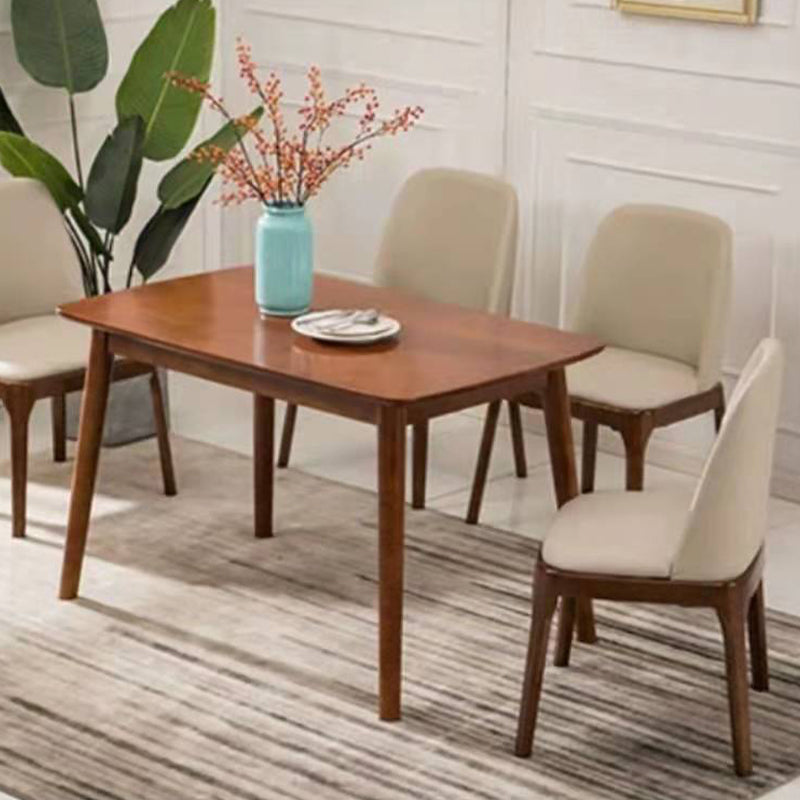 Eigentijdse eetkamerstoelen eetstoelen met armloze zijstoelen met houten benen