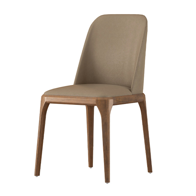 Eigentijdse eetkamerstoelen eetstoelen met armloze zijstoelen met houten benen