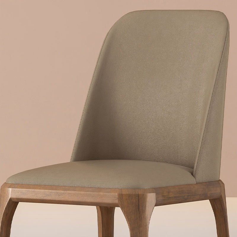 Eigentijdse eetkamerstoelen eetstoelen met armloze zijstoelen met houten benen