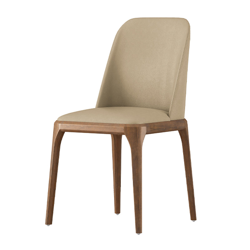 Eigentijdse eetkamerstoelen eetstoelen met armloze zijstoelen met houten benen