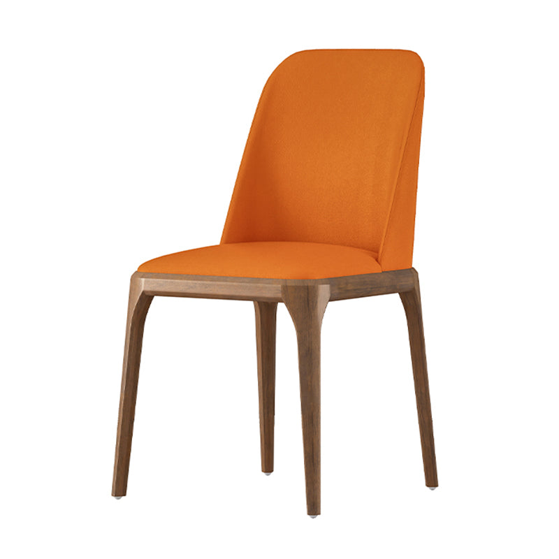 Eigentijdse eetkamerstoelen eetstoelen met armloze zijstoelen met houten benen