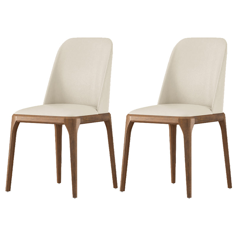Eigentijdse eetkamerstoelen eetstoelen met armloze zijstoelen met houten benen