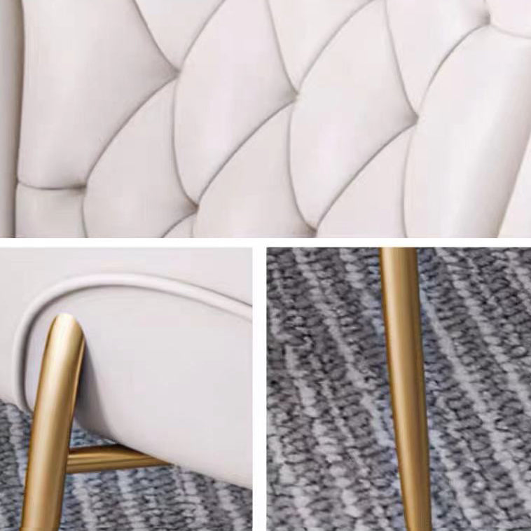 Glam pu lederen eetkamerstoelen metalen eetstoel stoel voor thuisgebruik