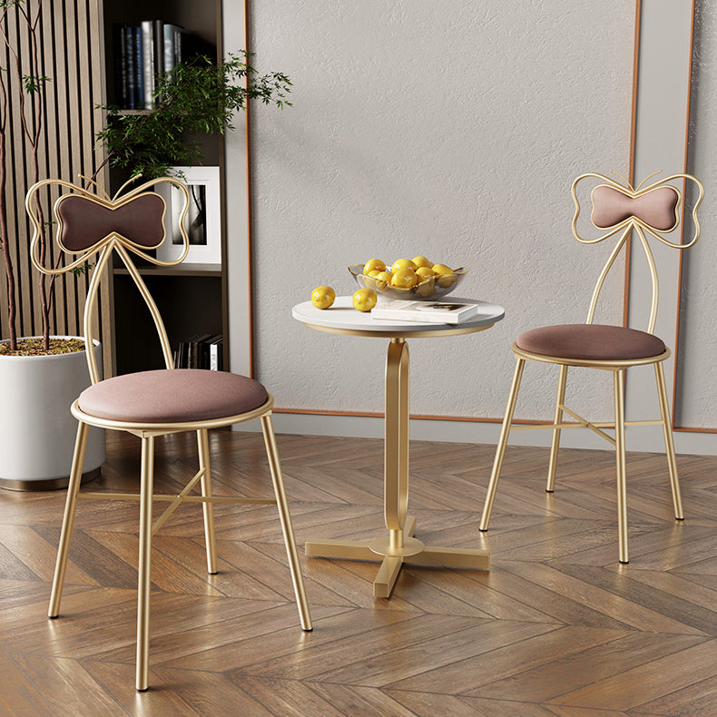 Sillas laterales con respaldo abierto de estilo nórdico, sillas tapizadas de comedor sin brazos para el hogar