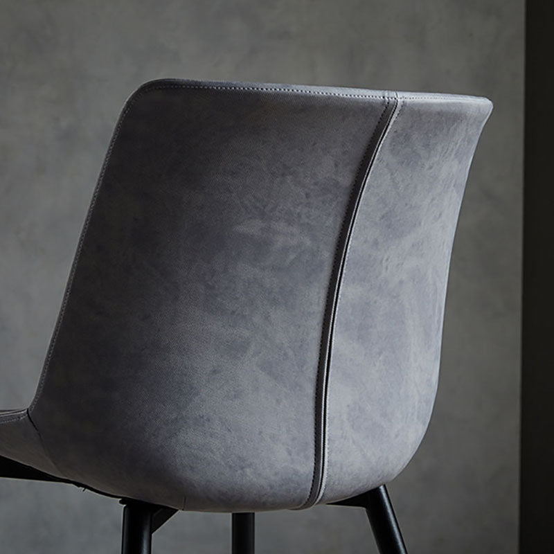 Sillas de comedor estilo moderno Silla auxiliar sin brazos con patas de metal