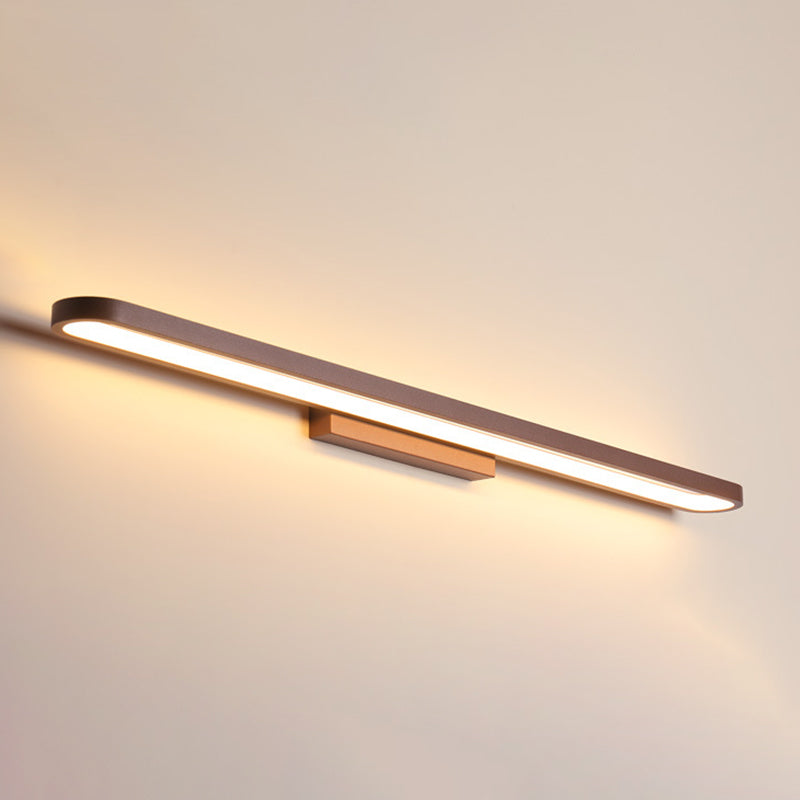 Linear Shape Wall Lighting Modern Style Metal 1 Lights Sconce Lamp for Shower Room