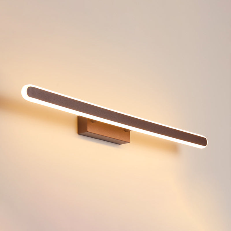 Luce da parete a forma lineare in stile moderno in metallo 1 luci lampada con doccia per doccia
