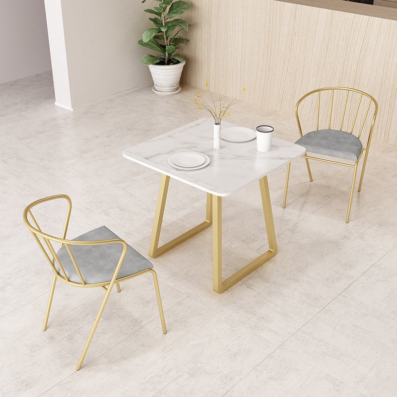 Marble Sled Base Dining Collection Industrial Style Dining Table for Home