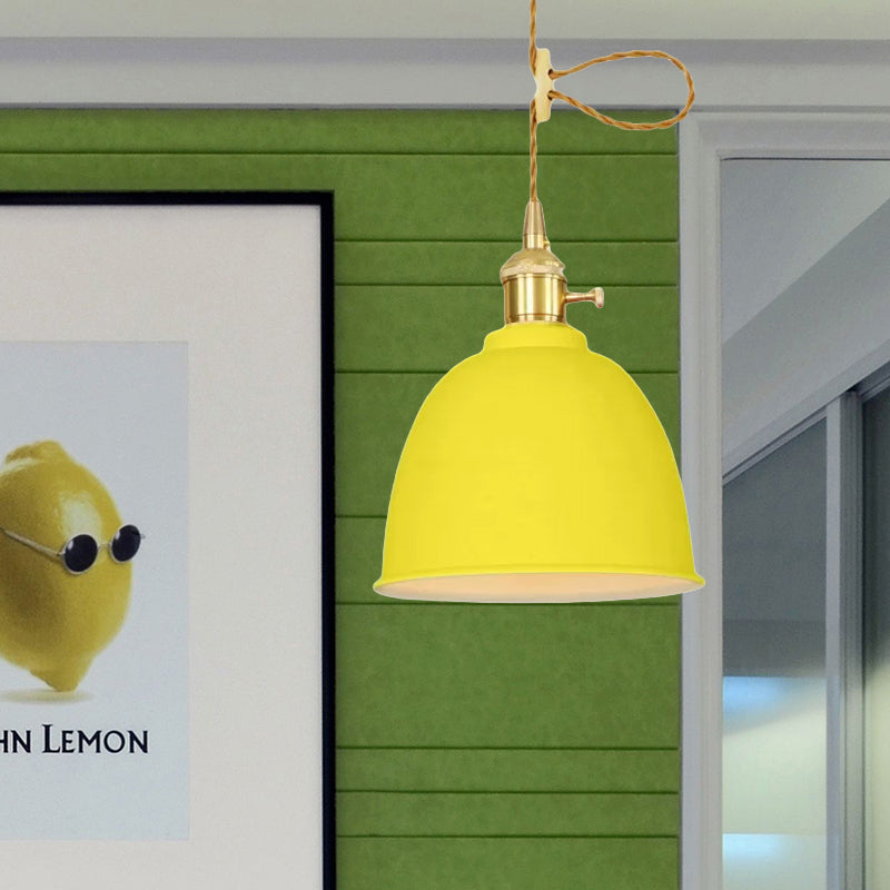 1 licht koepelophangend plafondlicht industriële stijl zwart/grijs/witte metalen hanglamp met verstelbare koord