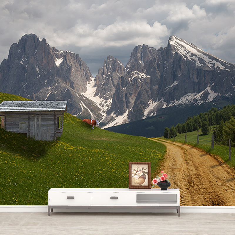 Modern Style Wall Mural Wallpaper Village Sitting Room Wall Mural