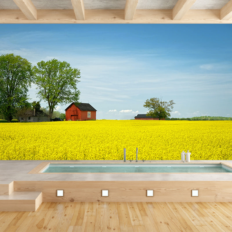 Modern Style Wall Mural Wallpaper Village Sitting Room Wall Mural