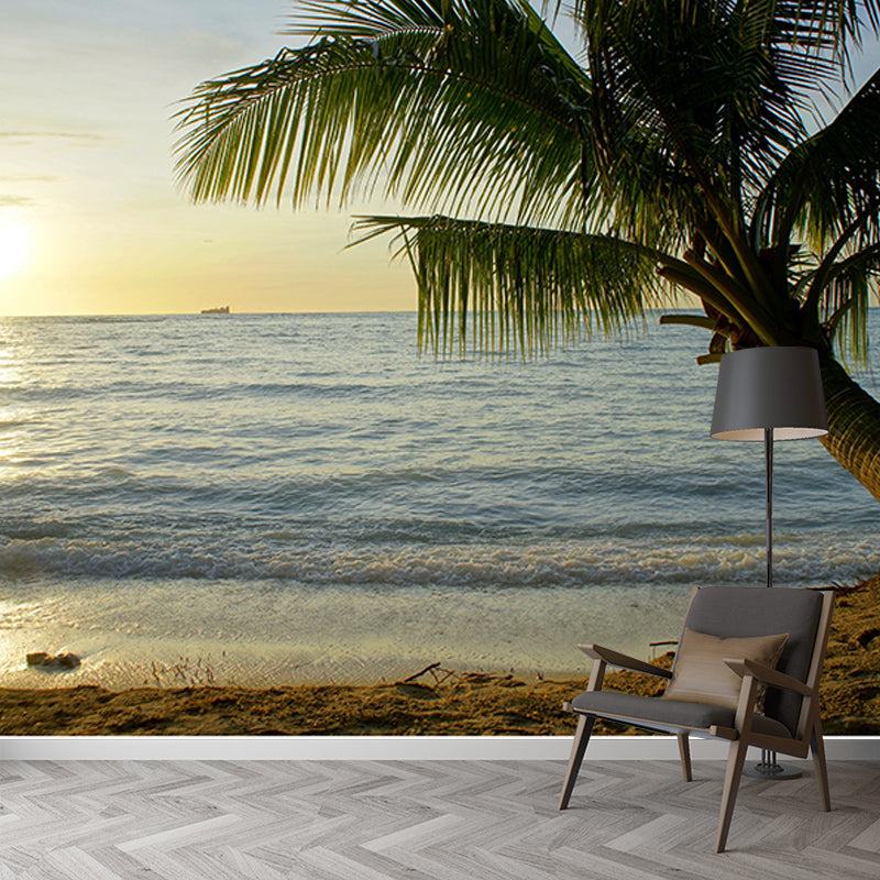 Tropical Scenery Mildew Resistant Wallpaper Photography Sleeping Room Wall Mural