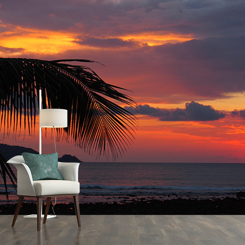 Tropical Scenery Mildew Resistant Wallpaper Photography Sleeping Room Wall Mural