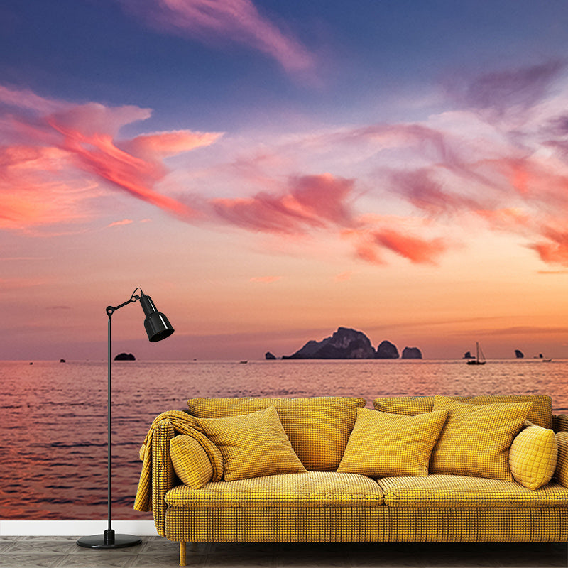 Modern Style Mural Wallpaper Tropical Scenery Environment Friendly Bedroom Wall Mural