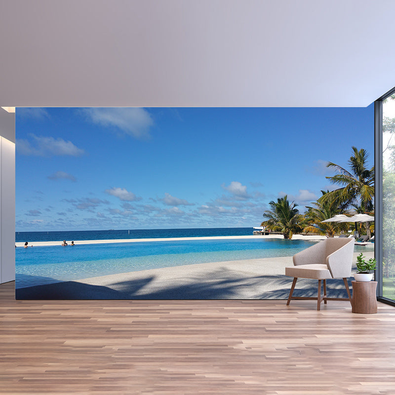 Modern Style Mural Wallpaper Tropical Scenery Environment Friendly Bedroom Wall Mural