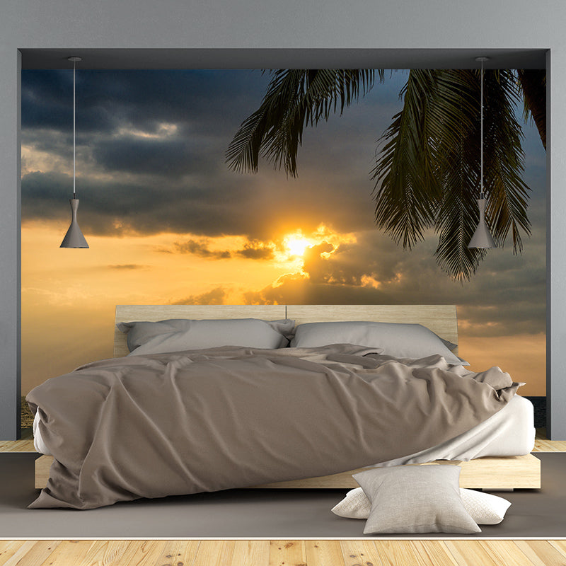 Modern Style Mural Wallpaper Tropical Scenery Environment Friendly Bedroom Wall Mural