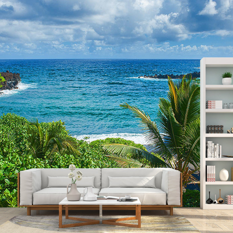 Environment Friendly Tropical Resistant Mural Wallpaper Sleeping Room Wall Mural